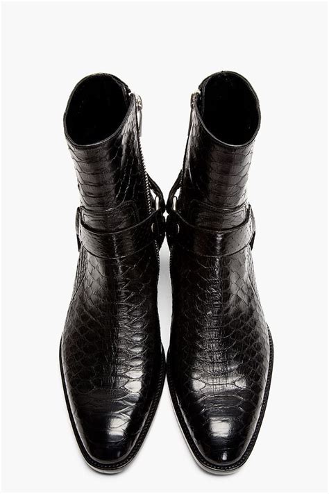 ysl boots men's|saint laurent male boots snakeskin.